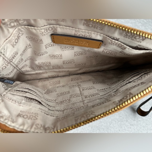 Michael Kors Tan and White Wristlet - Picture 3 of 3